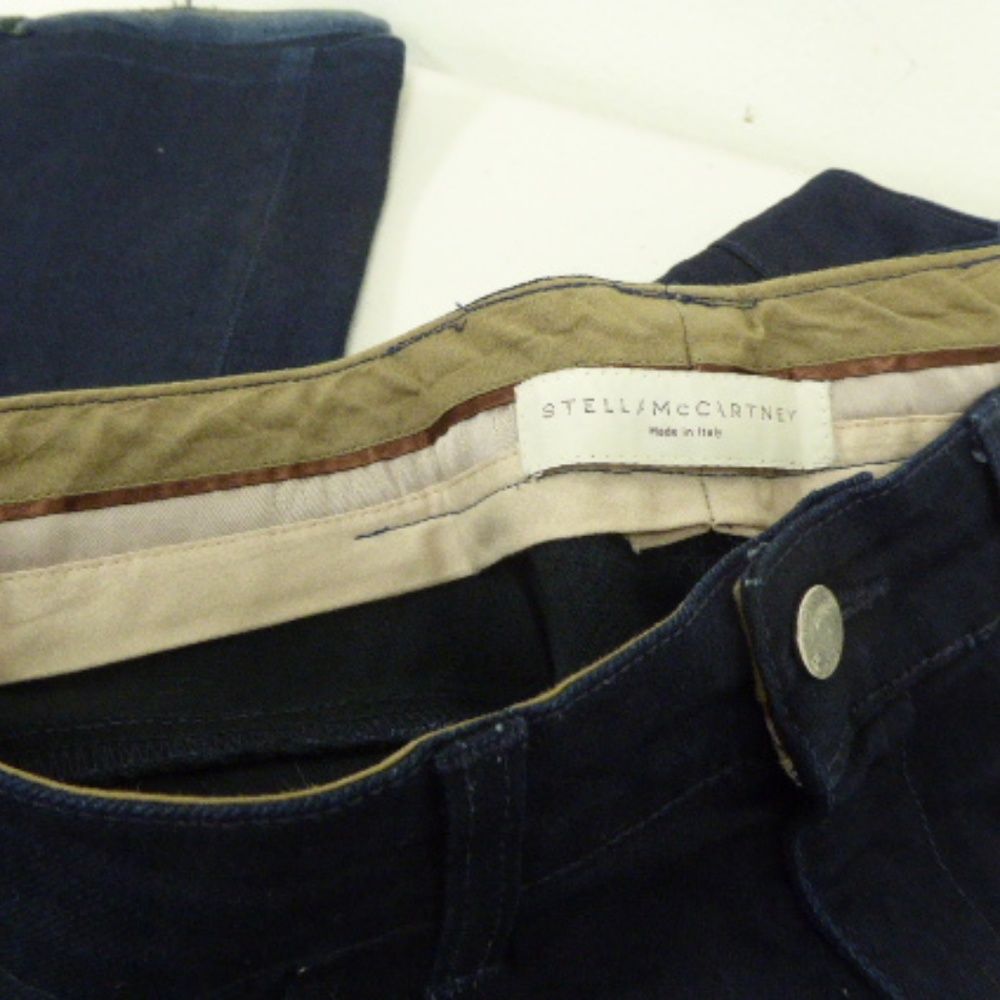 Stella McCartney flare BLUE DENIM JEANS made in Italy 29 - Picture 2 of 4